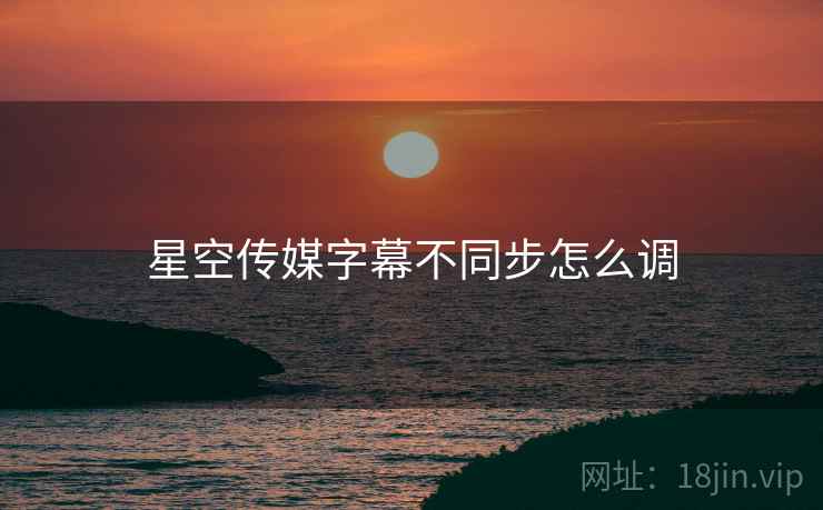星空传媒字幕不同步怎么调  第2张