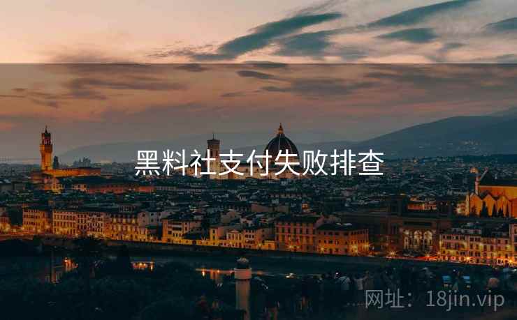 黑料社支付失败排查  第2张