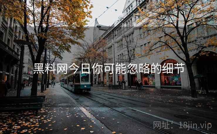 黑料网今日你可能忽略的细节  第1张