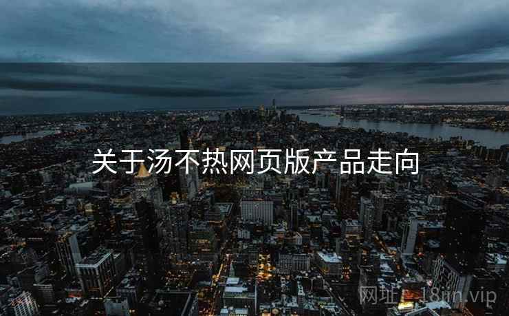 关于汤不热网页版产品走向  第1张
