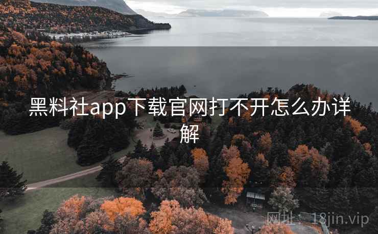 黑料社app下载官网打不开怎么办详解  第1张