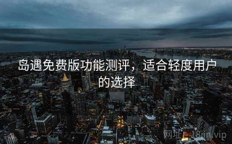 岛遇免费版功能测评，适合轻度用户的选择  第2张