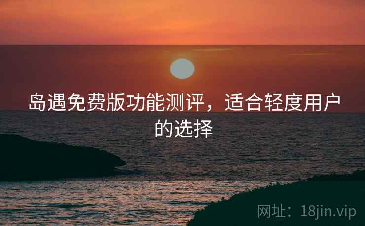 岛遇免费版功能测评，适合轻度用户的选择  第4张
