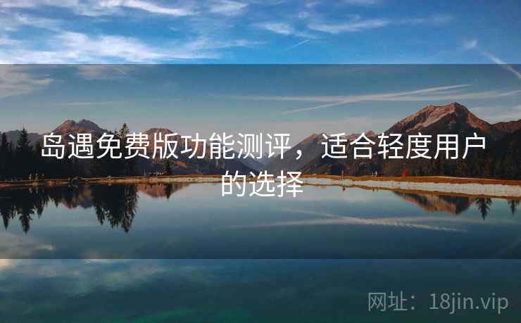 岛遇免费版功能测评，适合轻度用户的选择  第1张