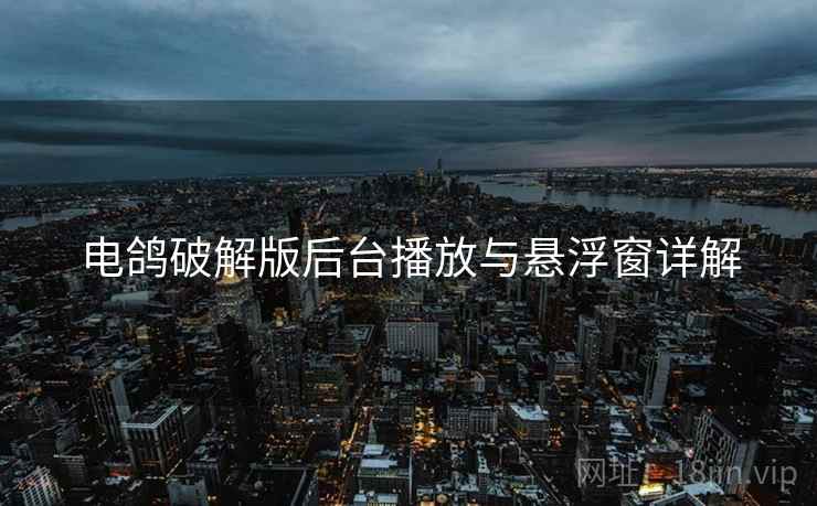 电鸽破解版后台播放与悬浮窗详解  第1张